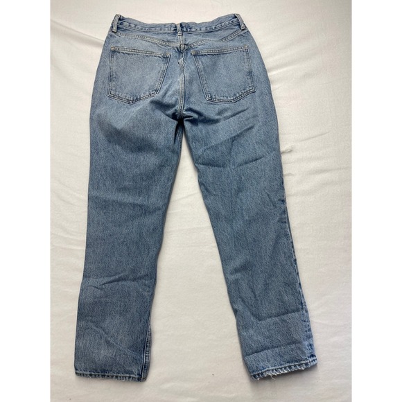 AGOLDE Womens Jeans Size 29 Blue Distressed Straight Leg Denim - Picture 3 of 8